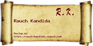 Rauch Kandida névjegykártya